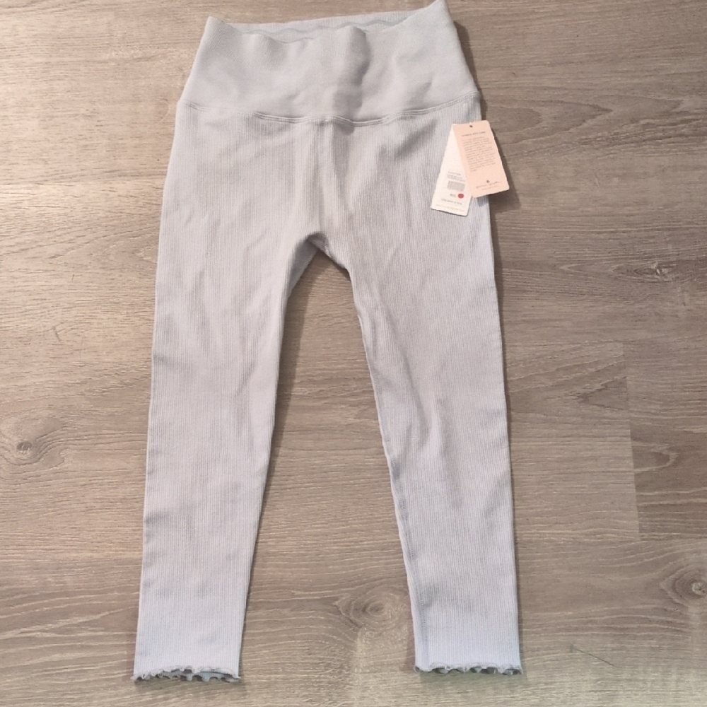Spiritual Gangster Love Sculpt 7/8 Ruffle Blue Leggings Size M/L